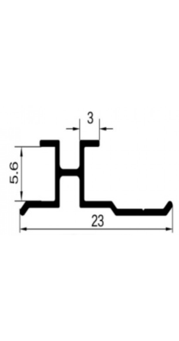 Алюминиевый профиль H-shape 5мм