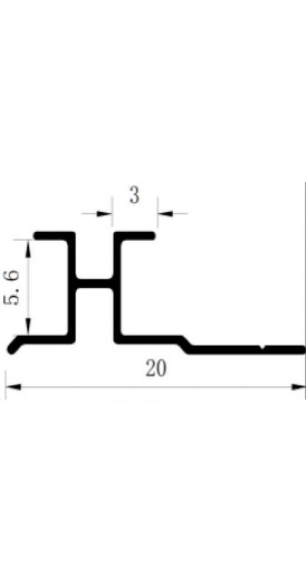 Алюминиевый профиль H-shape 5мм