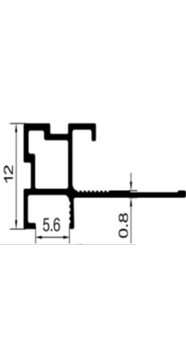 Алюминиевый профиль Square-Notch-External-Corner 5мм