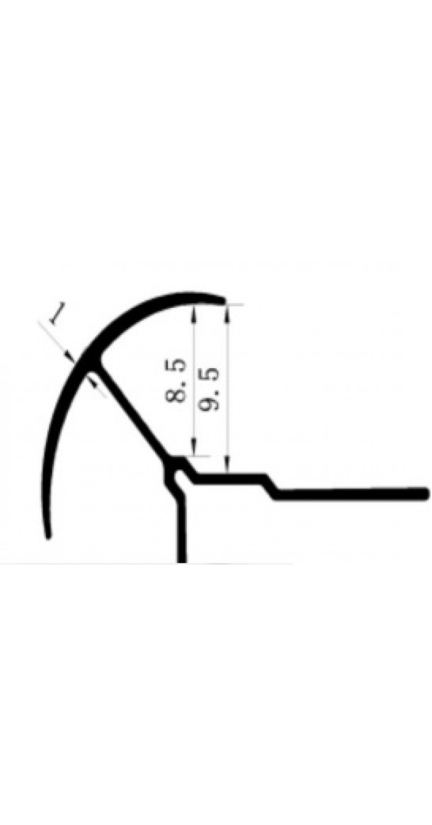 Алюминиевый профиль Arc-External-Angel 8мм