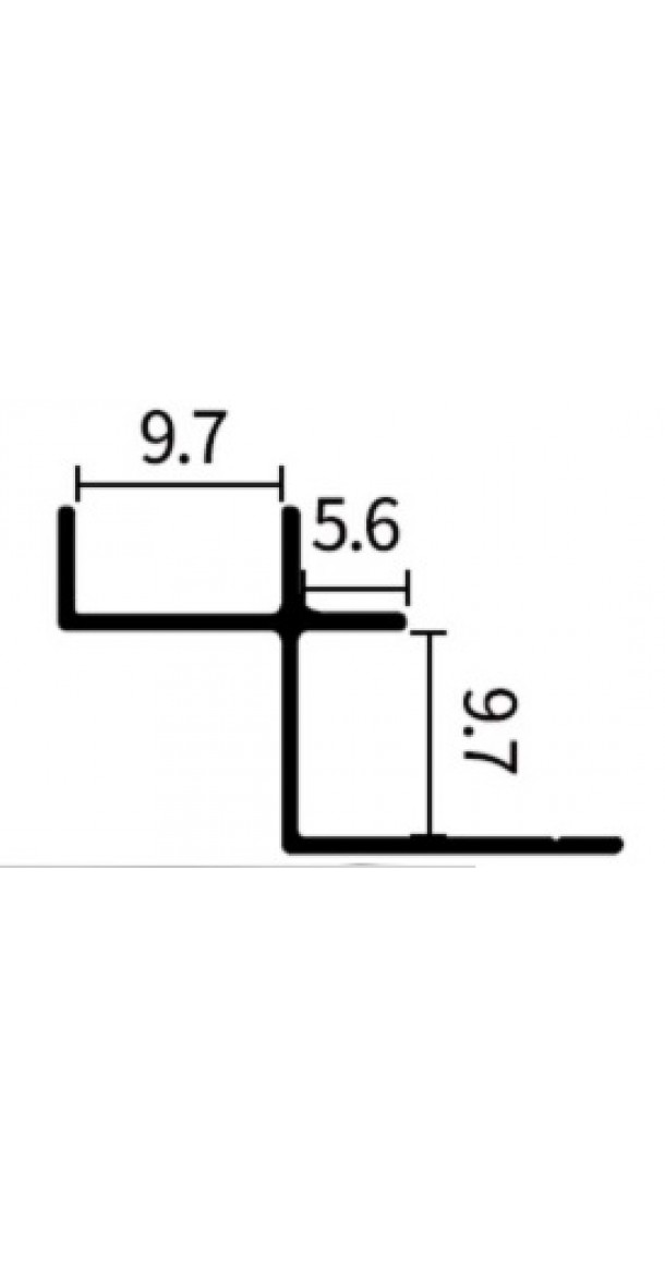 Алюминиевый профиль Doublel-Socket-internal-corner 8мм