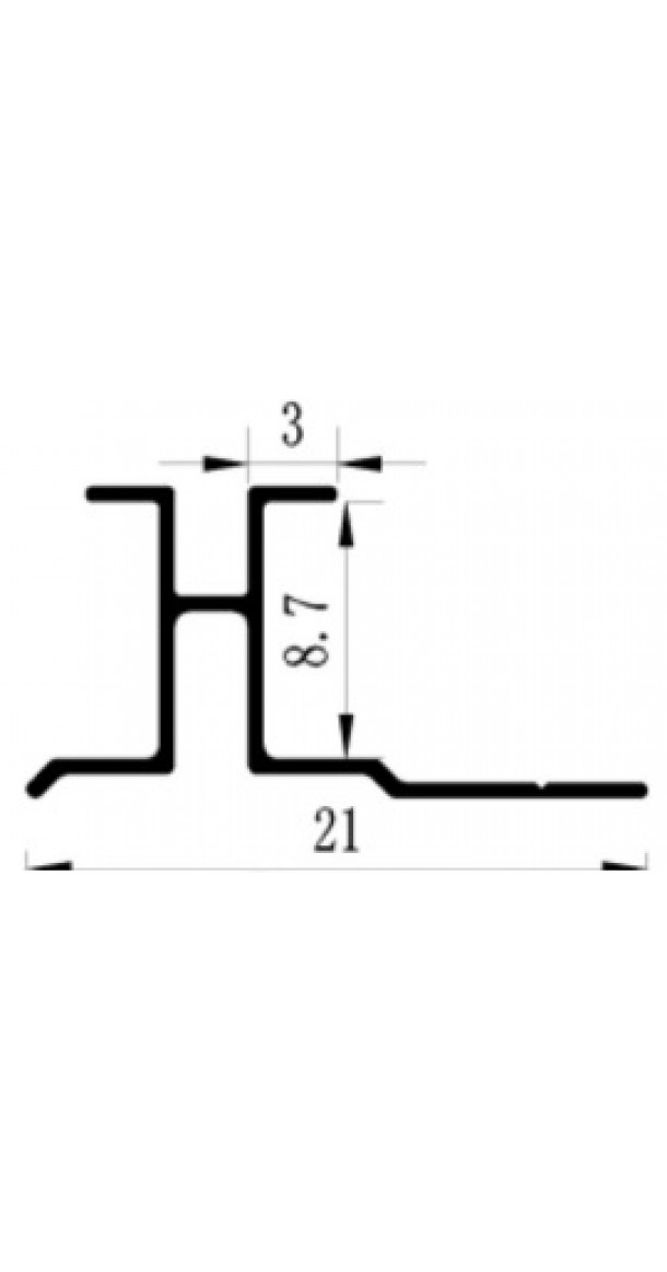 Алюминиевый профиль H-Type 8мм