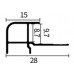 Алюминиевый профиль Square-External-Corner 8мм