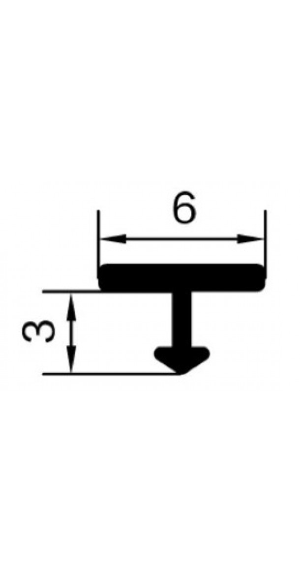 Алюминиевый профиль T-Shaped bar T-06 8мм