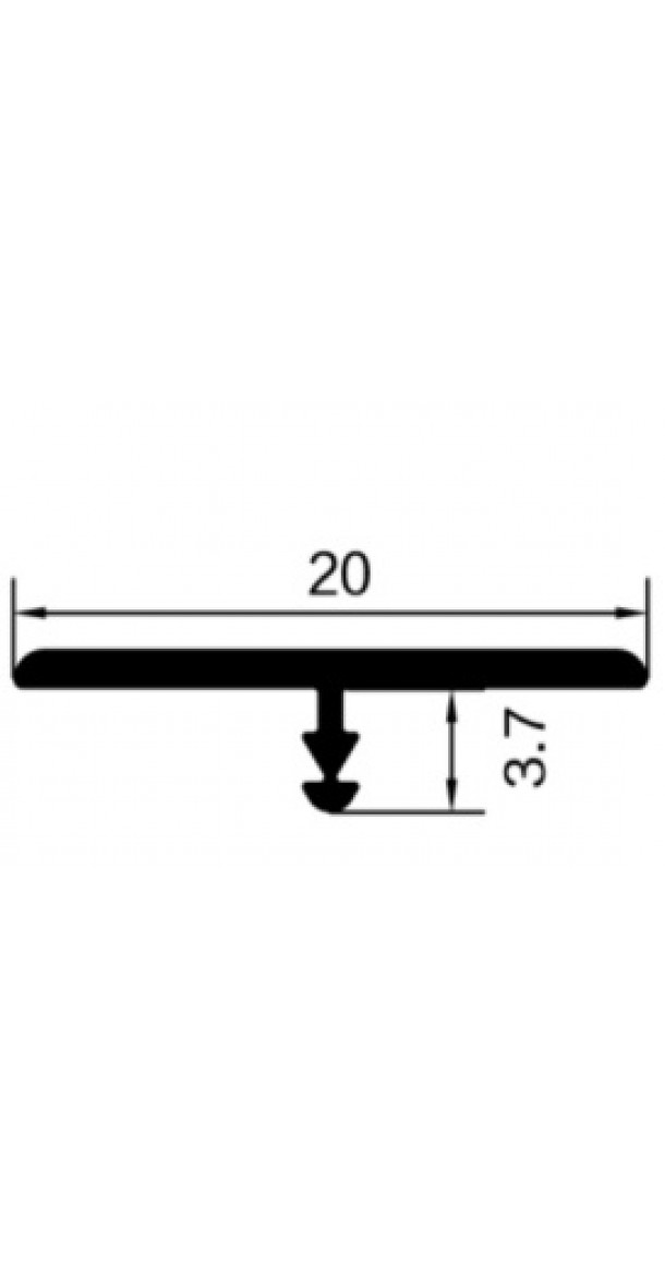 Алюминиевый профиль T-Shaped bar T-20 8мм