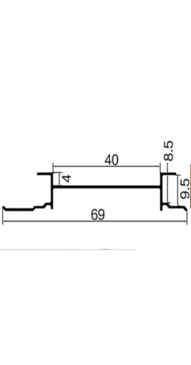 Алюминиевый профиль Waist-Line 8мм